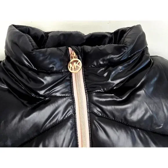 Michael Kors Puffer Jacket Insulated Fleece Lined Removable Hood Big Girls 10-12 - Picture 9 of 9